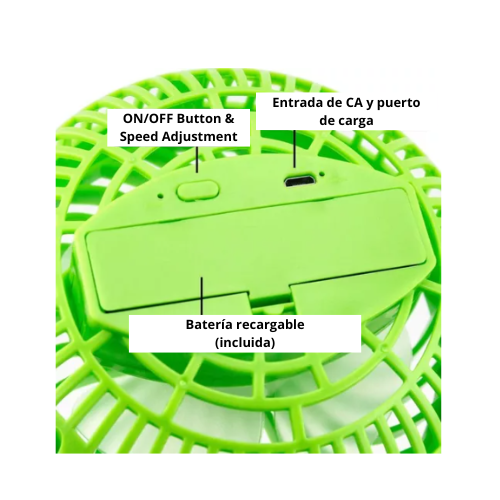 Mini Ventilador de Clip Portátil Recargable