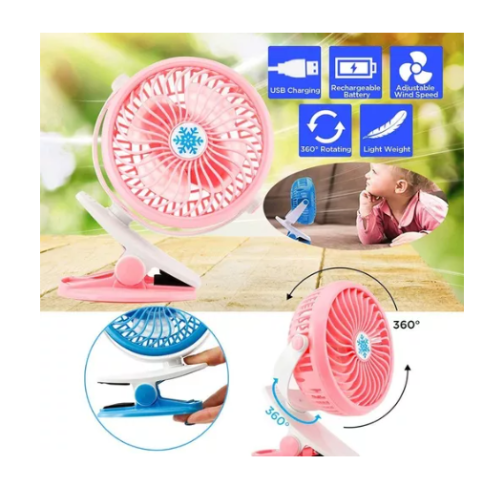 Mini Ventilador de Clip Portátil Recargable